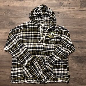 Oregon Ducks Lightweight Plaid Hoodie Pullover Women’s XL